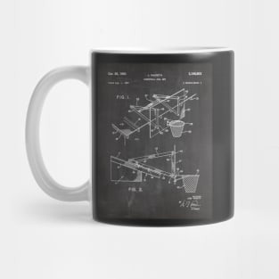 Basketball Patent - Basketball Player Coach Team Art - Black Chalkboard Mug